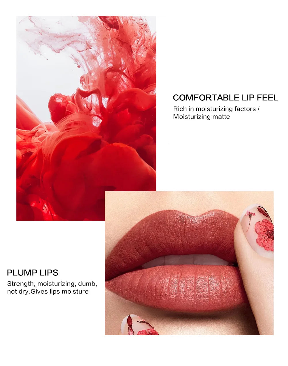 Matte Liquid Lipstick Waterproof Long Lasting Sexy Velvet Lip Gloss Nude Pigment Red Black Women Beauty Makeup Cosmetics
