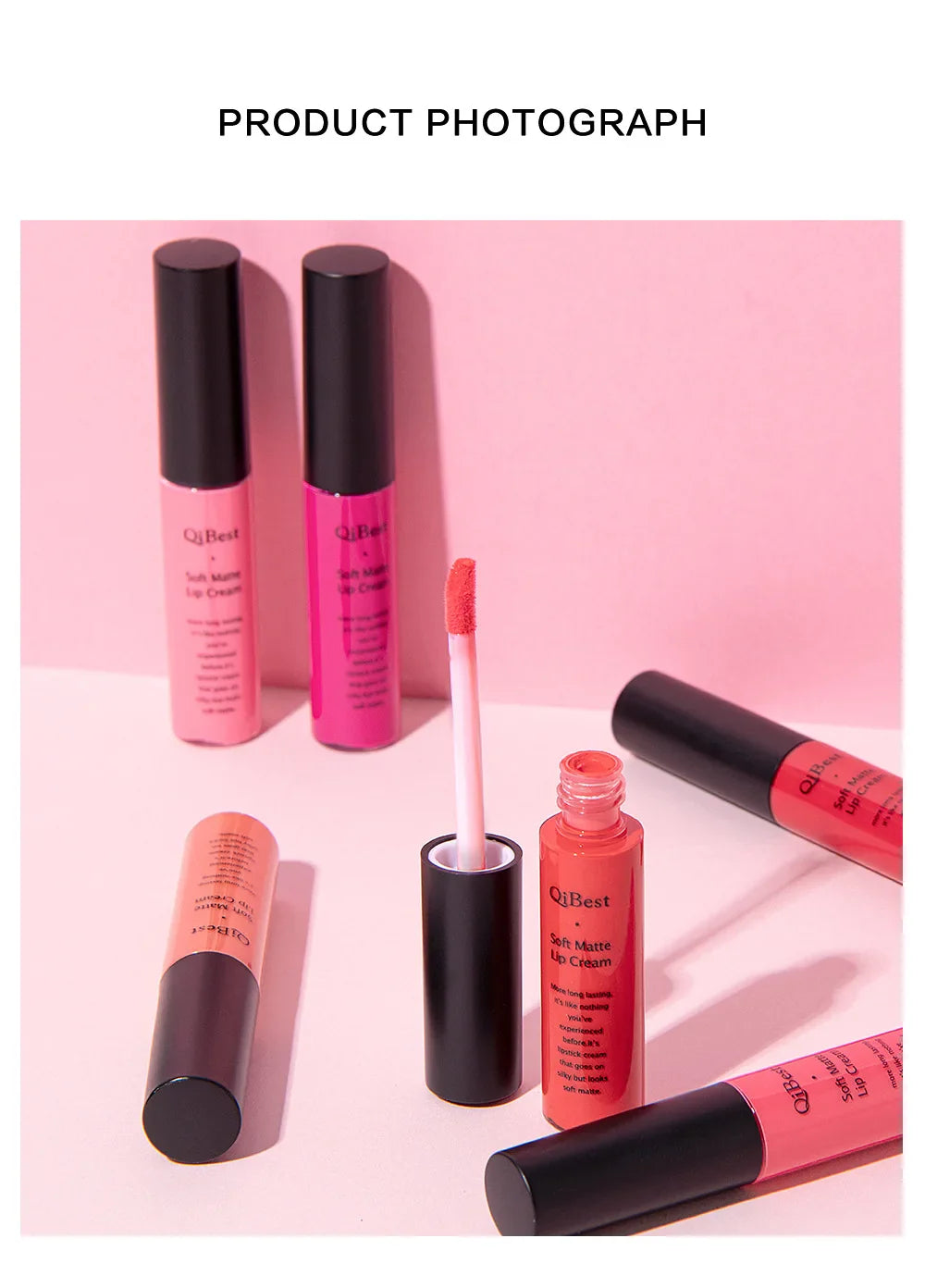 Matte Liquid Lipstick Waterproof Long Lasting Sexy Velvet Lip Gloss Nude Pigment Red Black Women Beauty Makeup Cosmetics